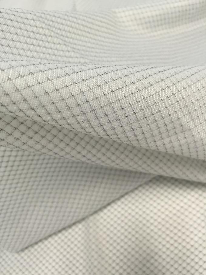 2.5mm Diamond Pattern ESD Knitted Fabric White, Blue, Green Weight 135GSM