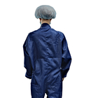 5mm Stripe Waterproof Dark Blue Anti Static ESD Washable Coverall Without Hood