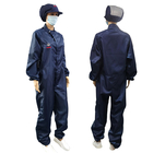 Zipper Closure Mandarin Collar ESD Coverall Suit Compliant To ANSI/ESD S20.20 Standards