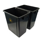 Black Plastic Antistatic Electrostatic Cleanroom Tool Box Trash Can / ESD Waste Bin