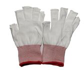 Half Finger Seamless Polyester Liner Gloves Reusable For Cleanroom