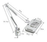 Rectangle Illuminated Magnifying Lamp On Stand Optical Lens 3D 5D ISO / SGS Approve