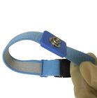ISO / SGS Elastic Anti Static Wrist Band Esd Wristband Adjustable 4MM Snap