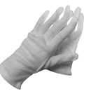 100 Percent White Cotton Gloves Highly Stretchable For Dust Free Places