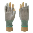 Polyester Antistatic ESD Gloves 3 Fingers Half Work PU Coatd For Industry