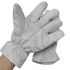 White Thickening ESD Anti Static Heat Resistant Gloves 5mm Grid Style