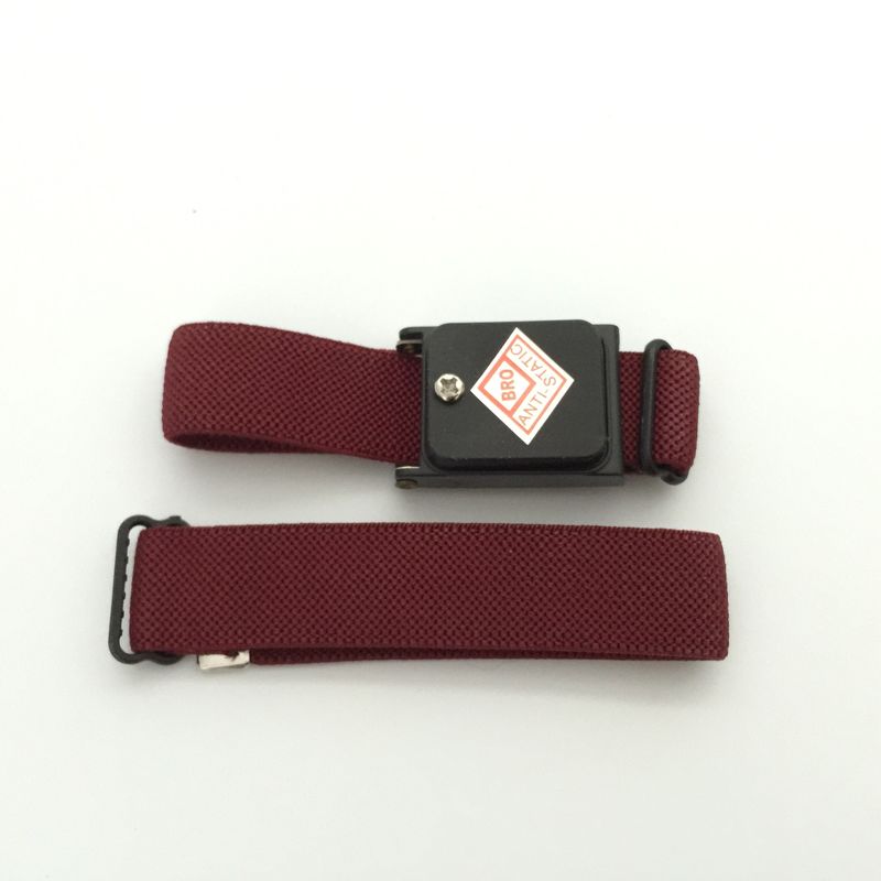Polyester Rubber Cordless ESD Wrist Strap 360 Degree Curved Electric