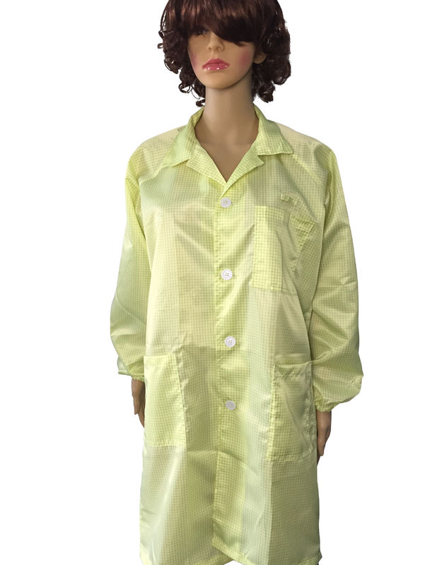 Economic ESD Safe Clothing Anti Static Lab Coat Lightweight For ESD Protected Areas