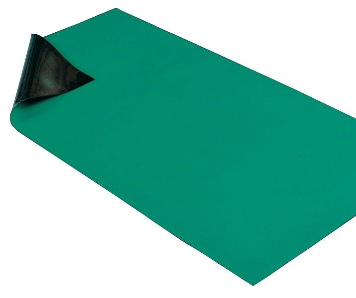 Green Blue Black Grey Esd Rubber Mat Anti Static For Workplace Table Floor