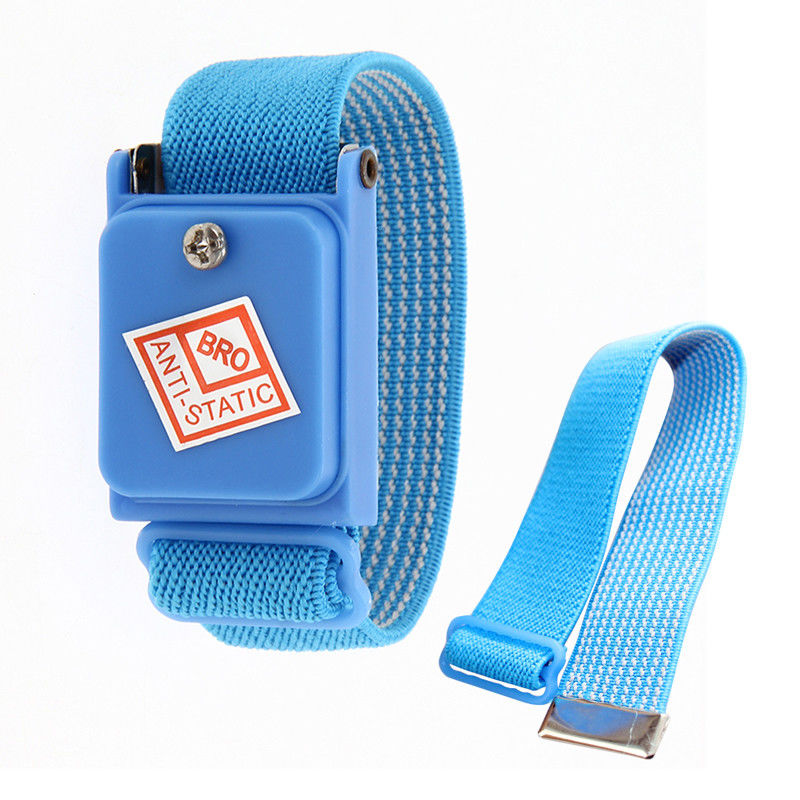 Polyester Rubber Cordless ESD Wrist Strap 360 Degree Curved Electric