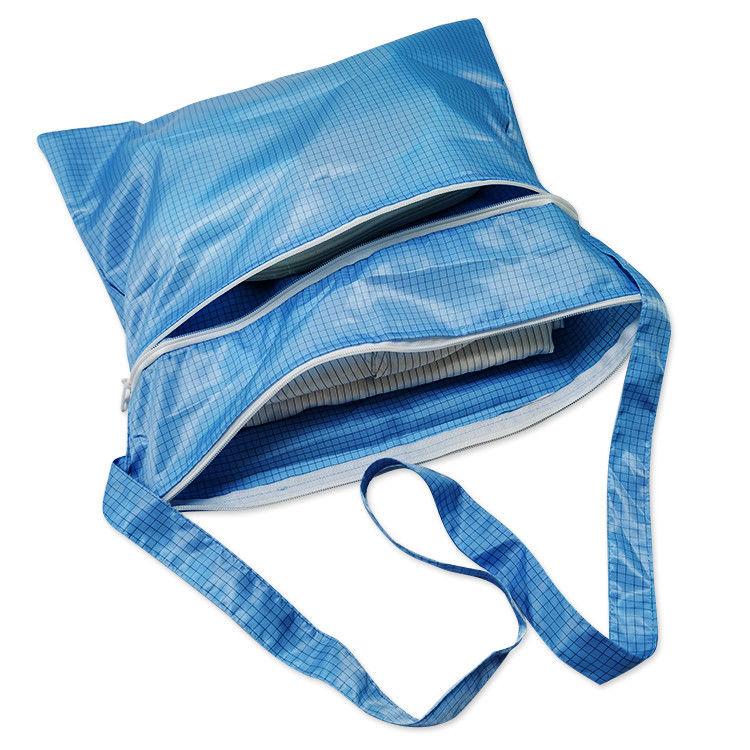 Cleanroom 5mm Strip Blue Fabric Anti Static ESD Bag Dust Free