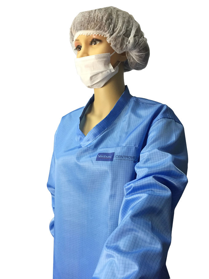 Economic ESD Safe Clothing Anti Static Lab Coat Lightweight For ESD