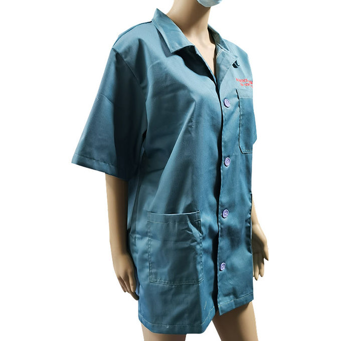 Cleanroom 65% Polyester 35% Cotton Short Sleeve ESD apparel 3