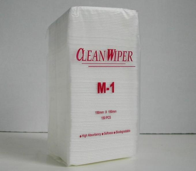 Quarter Folded Industrial Cleanroom Wiper Non Woven Wipes M-1 Series 0