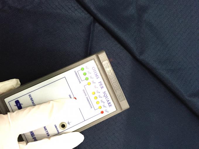 5mm Diamond Pattern Knitted Polyester ESD Fabric Dark Blue 135 GSM Weight 0