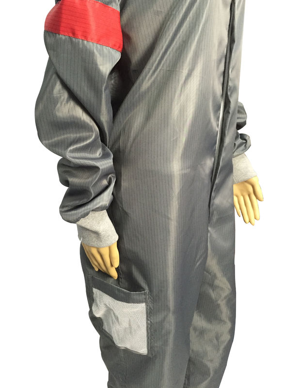 Biotech / Pharmaceutical Industries ESD Coverall Stand Up Collar With Hood 3