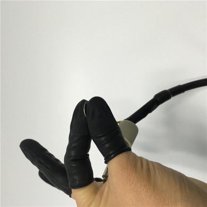 Black Comfortable Anti Static Gloves Latex Finger Protector Smooth Surface 1