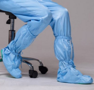 PVC Dotted Long Sleeve Electrostatic Dissipative Shoes Washable With Ties 1