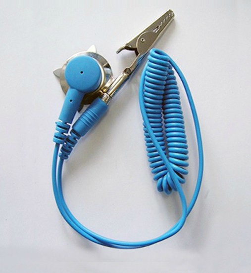 Table Top Or Floor Mats ESD Wrist Strap Grounding Cord Aligator Clips / Snap Ends 0