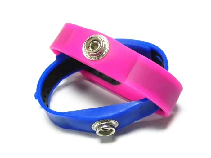 Silicon Anti Static Wristband Coil Cord Dia. 2.5mm Length 2.4m Purple Pink Blue Yellow 1