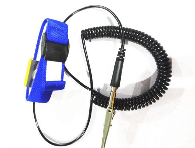Electrostatic Discharge Wrist Strap With Cord Adjustable w/Alligator Clip