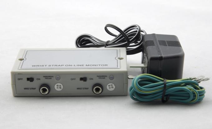 110V / 220V ESD Wrist Strap On Line Monitor Dual Straps Supported Power Adaptor Included 0