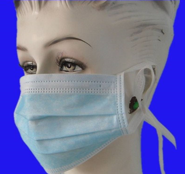 Non Woven Disposable Earloop Face Mask Tie on Type Latex Free For Medical 0
