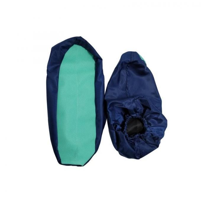 Short Sleeve ESD Shoes Cover Green Outsole Soft PVC Sheet With Sponge 0