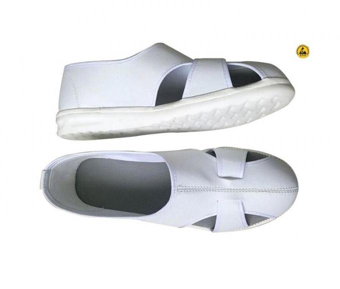 Japanese Style Exquisite Hand Made ESD Footwear White Grey Butterfly Style For Cleanroom 2