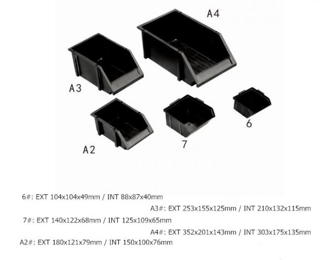 Space Saving Smooth Surface ESD Storage Bins For Electronics Components