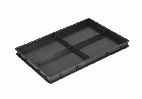 Stackable Black Plastic Conductive Tray Polypropylene For Small Parts Storage 1