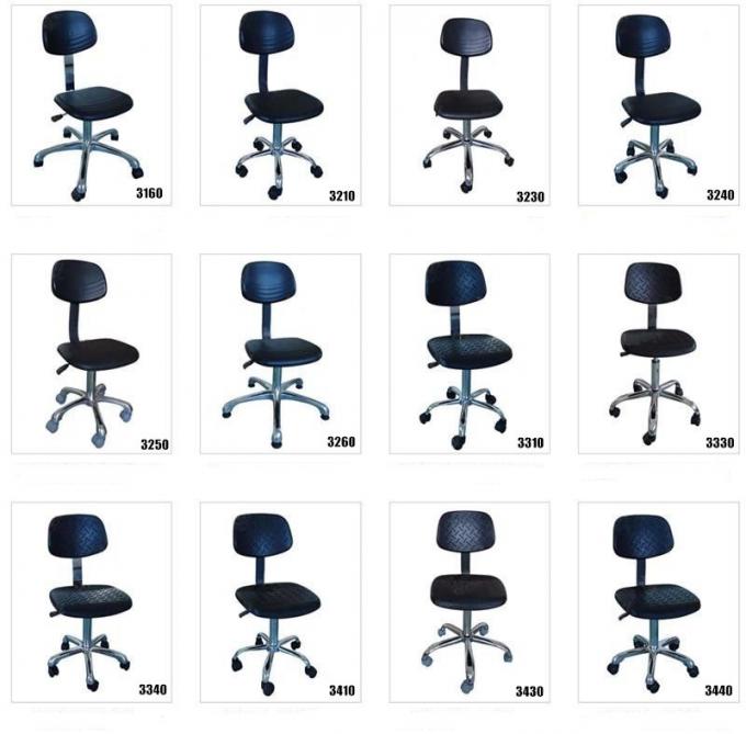 Polyurethane ESD Safe Chairs Anti Static w/Chrome Base And Aluminum Castor 0