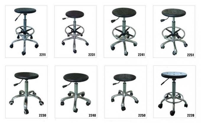 Round ESD Safe Chairs Four Hole Pattern w/Conductive Glides Economic For EPA 0