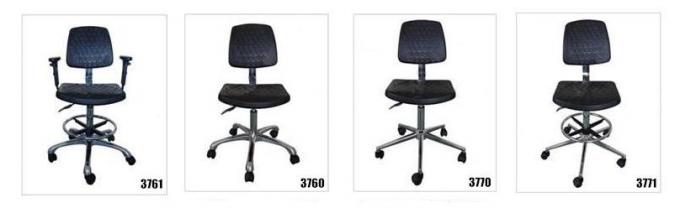 Custom ESD Pneumatic Laboratory Chairs Alluminum Alloy Five Star Base R320mm 0