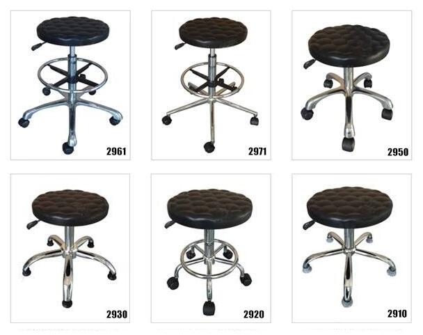 Swivel ESD Safe Chairs 14 Inch Round Polyurethane Seat w/Nonslip Pattern 1