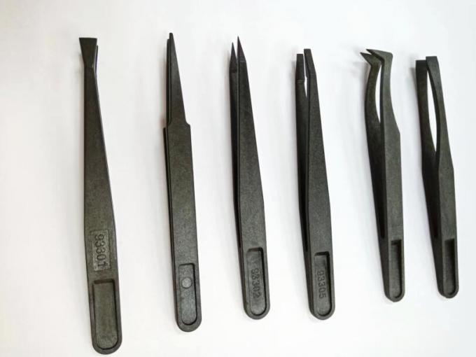 Black Anti Static Tweezers Economic 933 Series Flat Tip Sharp Point All Available 8