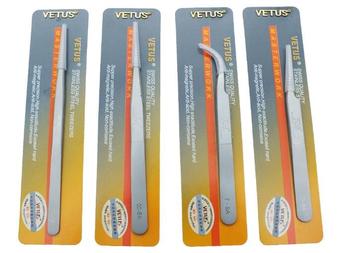 Anti Magnetic Non ESD Safe Tools Precision Tweezers Stainless Steel 14