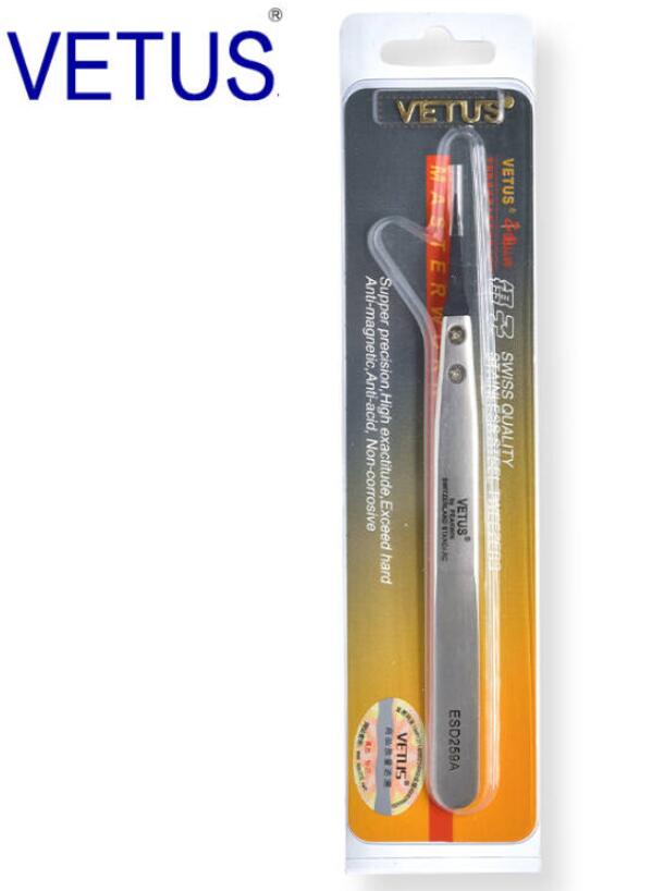 No Rust ESD Safe Tools AISI302 High Precision Tweezers Tip Replaceable 16