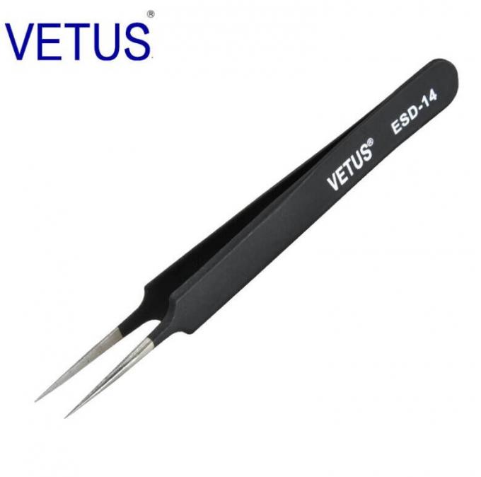 Safe Precision ESD Esd Plastic Tweezers AISI 302 Material Length 110 - 140mm 8