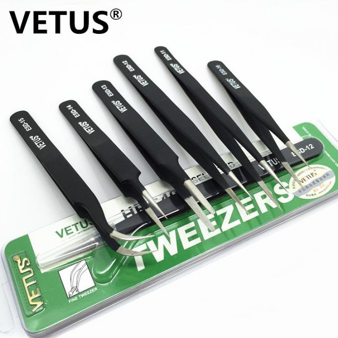 Safe Precision ESD Esd Plastic Tweezers AISI 302 Material Length 110 - 140mm 17