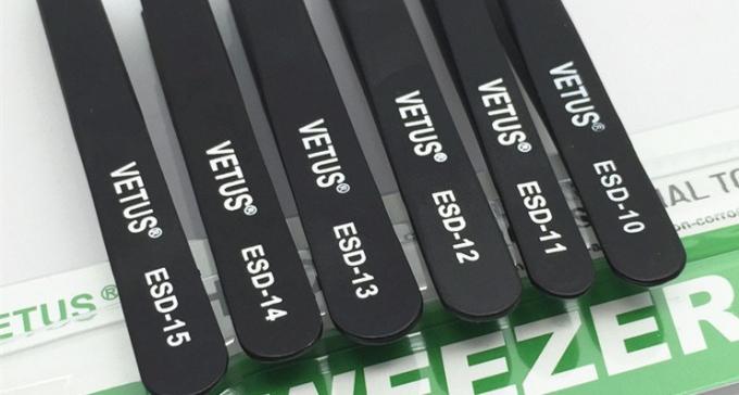 Safe Precision ESD Esd Plastic Tweezers AISI 302 Material Length 110 - 140mm 18