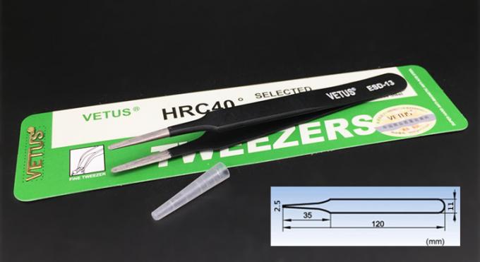 Safe Precision ESD Esd Plastic Tweezers AISI 302 Material Length 110 - 140mm 23