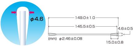 Long Handle Cotton Swabs Cleanroom Consumables 6 Inch Standard Paper / Wood Handle 5