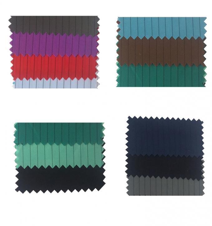 Dust Free ESD Fabric 5mm Stripe 100D X 100D Woven Twill For Workwear ESD Cap 2