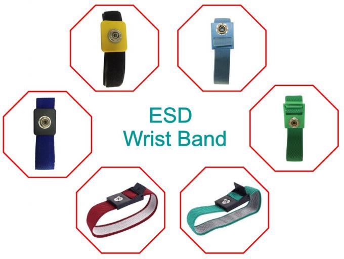 ESD Fabric Wrist Anti Static Band 4MM Snap Blue Orange And Many Colors Available 0