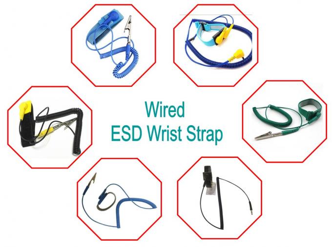 Safe Dual Wire Adjustable Woven Anti Static Strap Esd Products With 4 MM Buckle 0