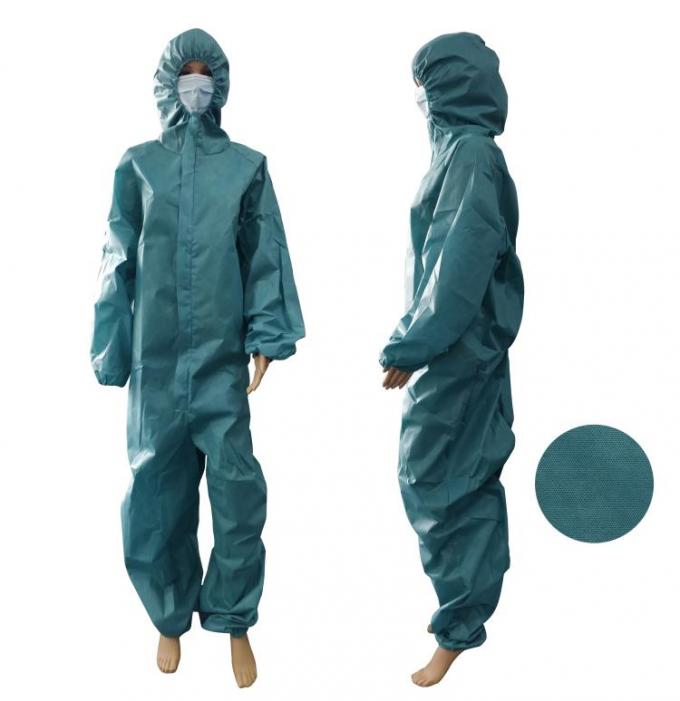 50gsm SMS PP Nonwoven Disposable Coverall Isolation Gown 1