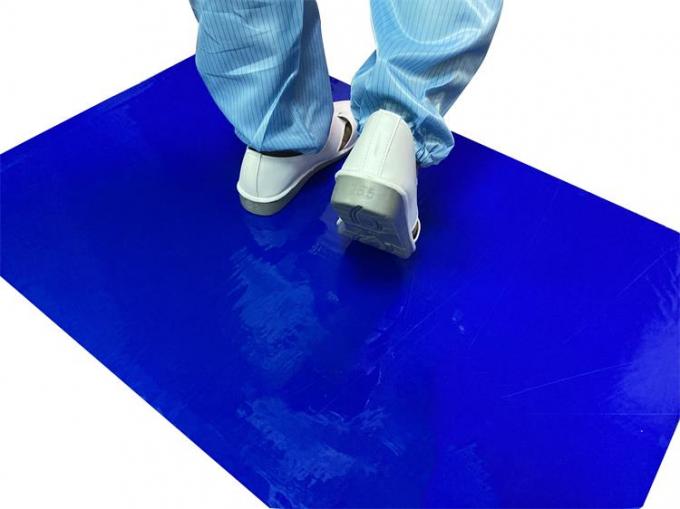 Blue PE Disposable Sticky Mats 30 Layers Peelable For Cleanroom Door Entrance 1