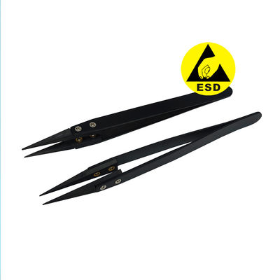 ESD Antistatic High Temperature Resistant Interchangeable Head Ceramic Tweezers With Stainless Steel Handle