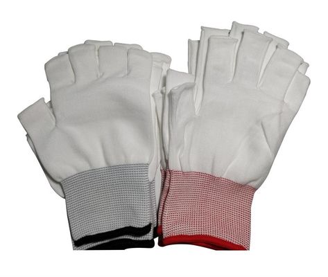 Half Finger Seamless Polyester Liner Gloves Reusable For Cleanroom
